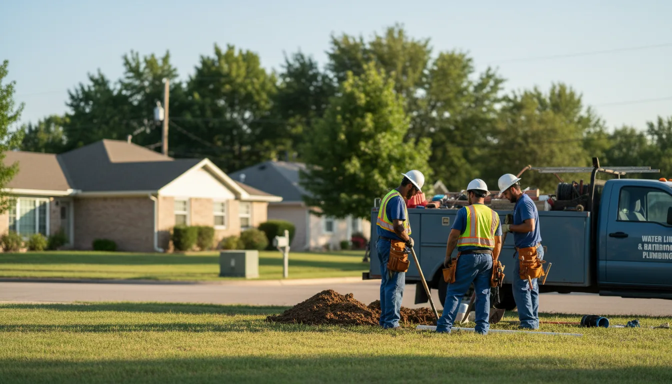 Residential water line and bathroom plumbing service in Fryburg, PA